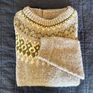 Heirloom Icelandic Wool Sweater Tunic Vintage No Tags Woman’s Medium